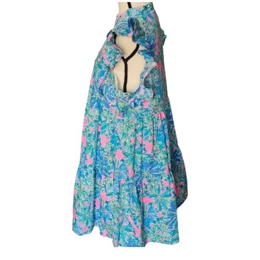 Lilly Pulitzer Aldena Ruffle Sleeve Cotton Dress - Picture 6 of 8